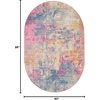 image:imageNourison Home Passion Modern Ivory Multicolor 6 x 9 Oval Area Rug Easy Cleaning Non Shedding Bed Room Living Room Dining Room Kitchen 6x9 OvalIvory Multicolor
