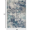image:imageNourison Home Passion Modern Ivory Multicolor 6 x 9 Oval Area Rug Easy Cleaning Non Shedding Bed Room Living Room Dining Room Kitchen 6x9 OvalIvory Teal