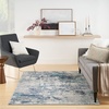 image:imageNourison Home Passion Modern Ivory Multicolor 6 x 9 Oval Area Rug Easy Cleaning Non Shedding Bed Room Living Room Dining Room Kitchen 6x9 OvalIvory Teal