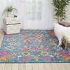 image:imageNourison Home Passion Sunburst 53 x 73 Area Rug  Easy Clean Non Shedding Bed Room Living Room Dining Room Kitchen 5 x 7Denim
