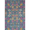 image:imageNourison Home Passion Sunburst 53 x 73 Area Rug  Easy Clean Non Shedding Bed Room Living Room Dining Room Kitchen 5 x 7Denim
