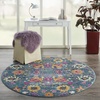 image:imageNourison Home Passion Sunburst 53 x 73 Area Rug  Easy Clean Non Shedding Bed Room Living Room Dining Room Kitchen 5 x 7Denim