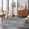 image:imageNourison Home Passion Sunburst 53 x 73 Area Rug  Easy Clean Non Shedding Bed Room Living Room Dining Room Kitchen 5 x 7Denim