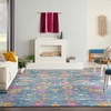 image:imageNourison Home Passion Sunburst 53 x 73 Area Rug  Easy Clean Non Shedding Bed Room Living Room Dining Room Kitchen 5 x 7Denim
