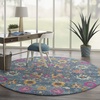 image:imageNourison Home Passion Sunburst 53 x 73 Area Rug  Easy Clean Non Shedding Bed Room Living Room Dining Room Kitchen 5 x 7Denim
