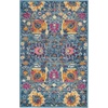 image:imageNourison Home Passion Sunburst 53 x 73 Area Rug  Easy Clean Non Shedding Bed Room Living Room Dining Room Kitchen 5 x 7Denim