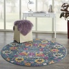 image:imageNourison Home Passion Sunburst 53 x 73 Area Rug  Easy Clean Non Shedding Bed Room Living Room Dining Room Kitchen 5 x 7Denim