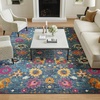 image:imageNourison Home Passion Sunburst 53 x 73 Area Rug  Easy Clean Non Shedding Bed Room Living Room Dining Room Kitchen 5 x 7Denim