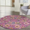 image:imageNourison Home Passion Sunburst 53 x 73 Area Rug  Easy Clean Non Shedding Bed Room Living Room Dining Room Kitchen 5 x 7Fuchsia