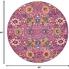 image:imageNourison Home Passion Sunburst 53 x 73 Area Rug  Easy Clean Non Shedding Bed Room Living Room Dining Room Kitchen 5 x 7Fuchsia