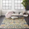 image:imageNourison Home Passion Sunburst 53 x 73 Area Rug  Easy Clean Non Shedding Bed Room Living Room Dining Room Kitchen 5 x 7IvoryMulti