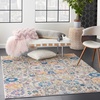 image:imageNourison Home Passion Sunburst 53 x 73 Area Rug  Easy Clean Non Shedding Bed Room Living Room Dining Room Kitchen 5 x 7IvoryMulti