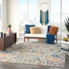 image:imageNourison Home Passion Sunburst 53 x 73 Area Rug  Easy Clean Non Shedding Bed Room Living Room Dining Room Kitchen 5 x 7IvoryMulti