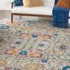image:imageNourison Home Passion Sunburst 53 x 73 Area Rug  Easy Clean Non Shedding Bed Room Living Room Dining Room Kitchen 5 x 7IvoryMulti