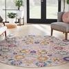 image:imageNourison Home Passion Sunburst 53 x 73 Area Rug  Easy Clean Non Shedding Bed Room Living Room Dining Room Kitchen 5 x 7Silver