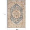 image:imageNourison Home Petra Traditional Ivory Blue 311 x 511 Area Rug Easy Clean Non Shedding Bed Room Living Room Dining Room Kitchen 4x6Ivory Blue