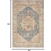 image:imageNourison Home Petra Traditional Ivory Blue 311 x 511 Area Rug Easy Clean Non Shedding Bed Room Living Room Dining Room Kitchen 4x6Ivory Blue