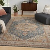 image:imageNourison Home Petra Traditional Ivory Blue 311 x 511 Area Rug Easy Clean Non Shedding Bed Room Living Room Dining Room Kitchen 4x6Ivory Blue