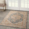 image:imageNourison Home Petra Traditional Ivory Blue 311 x 511 Area Rug Easy Clean Non Shedding Bed Room Living Room Dining Room Kitchen 4x6Ivory Blue