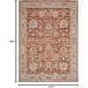 image:imageNourison Home Petra Traditional Vintage Rust 23 x 102 Area Rug Easy Clean Non Shedding Bed Room Living Room Dining Room Kitchen 2x10Rust