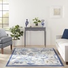 image:imageNourison Home Pompeii Ivory Grey 53 x 73 Area Rug  Easy Clean Non Shedding Bed Room Living Room Dining Room Kitchen 5 x 7Ivory Blue