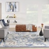image:imageNourison Home Pompeii Ivory Grey 53 x 73 Area Rug  Easy Clean Non Shedding Bed Room Living Room Dining Room Kitchen 5 x 7Ivory Blue