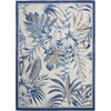 image:imageNourison Home Pompeii Ivory Grey 53 x 73 Area Rug  Easy Clean Non Shedding Bed Room Living Room Dining Room Kitchen 5 x 7Ivory Blue