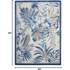 image:imageNourison Home Pompeii Ivory Grey 53 x 73 Area Rug  Easy Clean Non Shedding Bed Room Living Room Dining Room Kitchen 5 x 7Ivory Blue