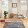 image:imageNourison Home Pompeii Ivory Grey Blue 3 x 5 Area Rug  Easy Clean Non Shedding Bed Room Living Room Dining Room Kitchen 3 x 5Blue Multicolor