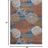 image:imageNourison Home Pompeii Ivory Grey Blue 3 x 5 Area Rug  Easy Clean Non Shedding Bed Room Living Room Dining Room Kitchen 3 x 5Blue Multicolor