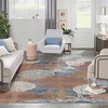 image:imageNourison Home Pompeii Ivory Grey Blue 3 x 5 Area Rug  Easy Clean Non Shedding Bed Room Living Room Dining Room Kitchen 3 x 5Blue Multicolor