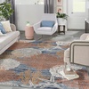 image:imageNourison Home Pompeii Ivory Grey Blue 3 x 5 Area Rug  Easy Clean Non Shedding Bed Room Living Room Dining Room Kitchen 3 x 5Blue Multicolor
