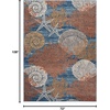 image:imageNourison Home Pompeii Ivory Grey Blue 3 x 5 Area Rug  Easy Clean Non Shedding Bed Room Living Room Dining Room Kitchen 3 x 5Blue Multicolor