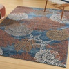 image:imageNourison Home Pompeii Ivory Grey Blue 3 x 5 Area Rug  Easy Clean Non Shedding Bed Room Living Room Dining Room Kitchen 3 x 5Blue Multicolor