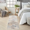 image:imageNourison Home Pompeii Ivory Grey Blue 3 x 5 Area Rug  Easy Clean Non Shedding Bed Room Living Room Dining Room Kitchen 3 x 5Ivory Grey Blue