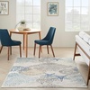 image:imageNourison Home Pompeii Ivory Grey Blue 3 x 5 Area Rug  Easy Clean Non Shedding Bed Room Living Room Dining Room Kitchen 3 x 5Ivory Grey Blue