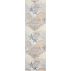 image:imageNourison Home Pompeii Ivory Grey Blue 3 x 5 Area Rug  Easy Clean Non Shedding Bed Room Living Room Dining Room Kitchen 3 x 5Ivory Grey Blue