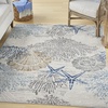 image:imageNourison Home Pompeii Ivory Grey Blue 3 x 5 Area Rug  Easy Clean Non Shedding Bed Room Living Room Dining Room Kitchen 3 x 5Ivory Grey Blue