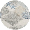 image:imageNourison Home Pompeii Ivory Grey Blue 3 x 5 Area Rug  Easy Clean Non Shedding Bed Room Living Room Dining Room Kitchen 3 x 5Ivory Grey Blue