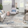 image:imageNourison Home Pompeii Ivory Grey Blue 3 x 5 Area Rug  Easy Clean Non Shedding Bed Room Living Room Dining Room Kitchen 3 x 5Ivory Grey Blue