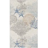 image:imageNourison Home Pompeii Ivory Grey Blue 3 x 5 Area Rug  Easy Clean Non Shedding Bed Room Living Room Dining Room Kitchen 3 x 5Ivory Grey Blue