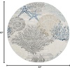 image:imageNourison Home Pompeii Ivory Grey Blue 3 x 5 Area Rug  Easy Clean Non Shedding Bed Room Living Room Dining Room Kitchen 3 x 5Ivory Grey Blue