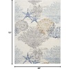 image:imageNourison Home Pompeii Ivory Grey Blue 3 x 5 Area Rug  Easy Clean Non Shedding Bed Room Living Room Dining Room Kitchen 3 x 5Ivory Grey Blue