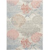 image:imageNourison Home Pompeii Ivory Grey Blue 3 x 5 Area Rug  Easy Clean Non Shedding Bed Room Living Room Dining Room Kitchen 3 x 5Multi Color