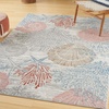 image:imageNourison Home Pompeii Ivory Grey Blue 3 x 5 Area Rug  Easy Clean Non Shedding Bed Room Living Room Dining Room Kitchen 3 x 5Multi Color
