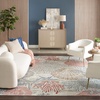 image:imageNourison Home Pompeii Ivory Grey Blue 3 x 5 Area Rug  Easy Clean Non Shedding Bed Room Living Room Dining Room Kitchen 3 x 5Multi Color