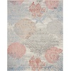 image:imageNourison Home Pompeii Ivory Grey Blue 3 x 5 Area Rug  Easy Clean Non Shedding Bed Room Living Room Dining Room Kitchen 3 x 5Multi Color