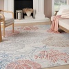 image:imageNourison Home Pompeii Ivory Grey Blue 3 x 5 Area Rug  Easy Clean Non Shedding Bed Room Living Room Dining Room Kitchen 3 x 5Multi Color