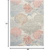 image:imageNourison Home Pompeii Ivory Grey Blue 3 x 5 Area Rug  Easy Clean Non Shedding Bed Room Living Room Dining Room Kitchen 3 x 5Multi Color