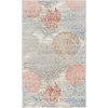 image:imageNourison Home Pompeii Ivory Grey Blue 3 x 5 Area Rug  Easy Clean Non Shedding Bed Room Living Room Dining Room Kitchen 3 x 5Multi Color